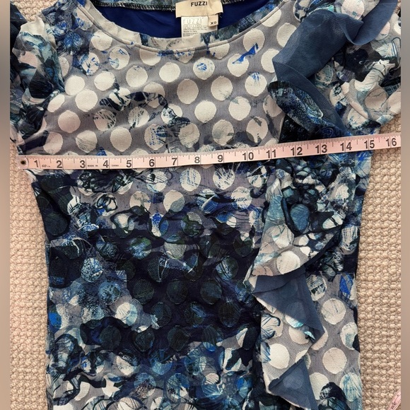 Fuzzi By Jean Paul Gaultier Abstract Dot Ruffle Dress XS - Picture 7 of 10